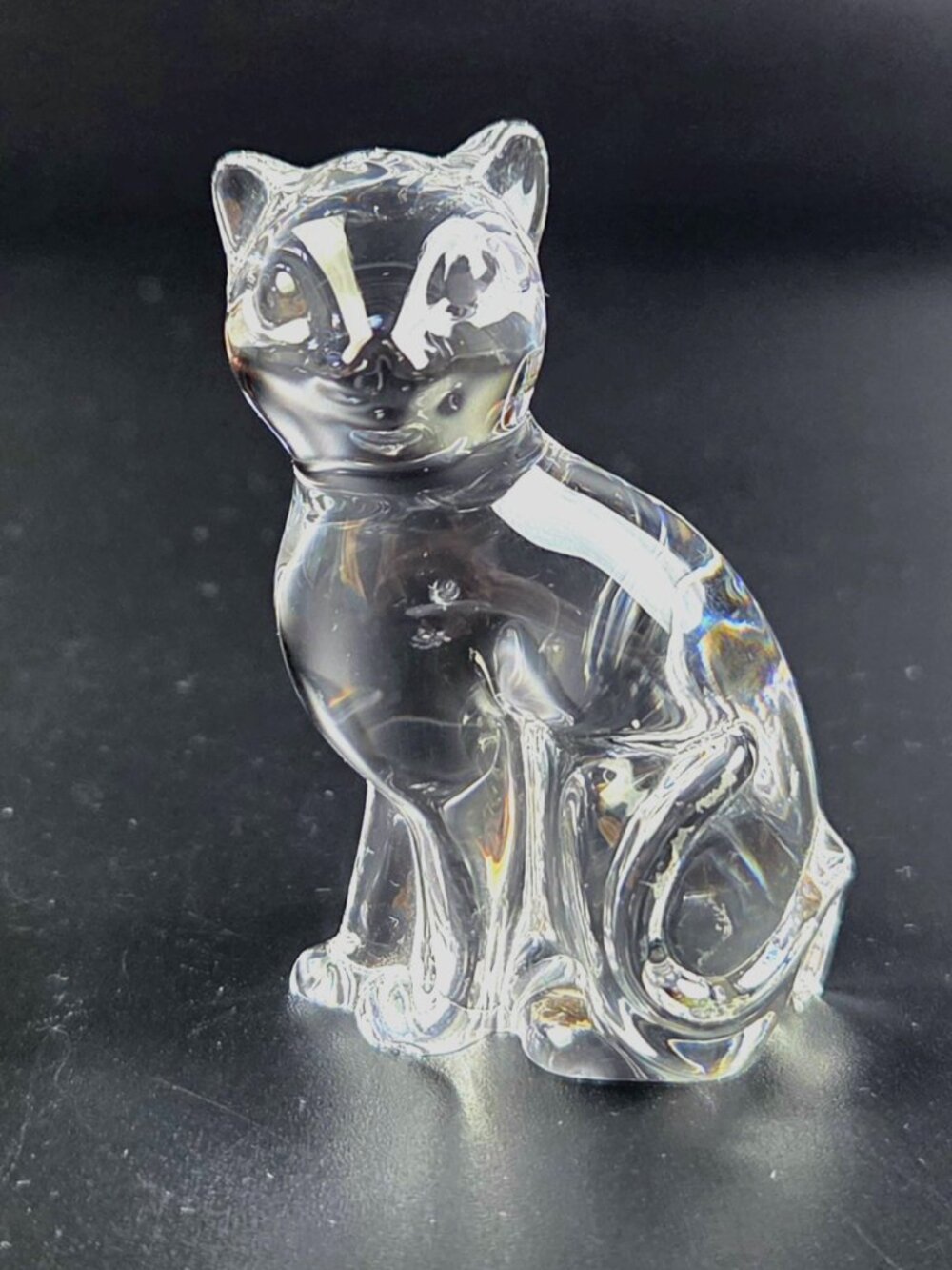 Vintage Lenox Lead Crystal Cat Figurine – Made in Czech Republic